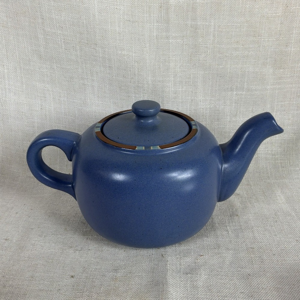 Dansk Mesa Sky Blue Coffee Tea Pot Teapot Southwestern Vintage Portugal EUC